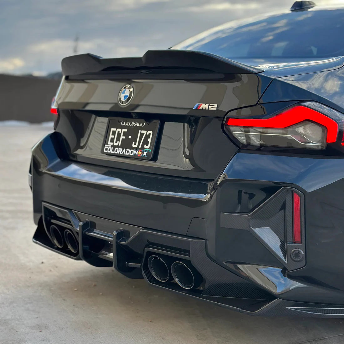SQ Style Carbon Fiber Rear Diffuser - BMW G87 M2