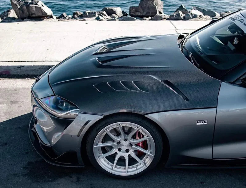 LW Style Front Hood Double sided CF