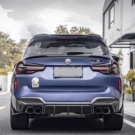 SQ Style Rear Diffuser With Splitters(with Sooqoo Logo) (BMW F97 X3M 2019+)