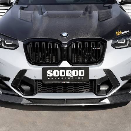 SQ Style Front Lip 3pcs ( With Sooqoo Logo) (BMW F97 X3M LCI 2022+)